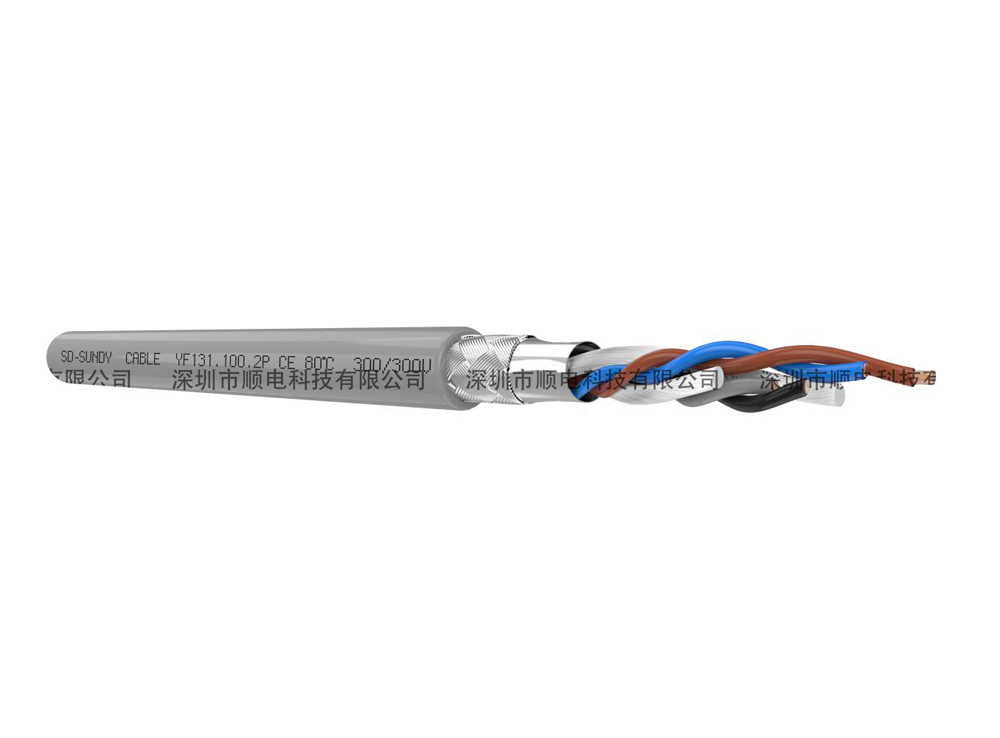 YF131柔性PVC拖链屏蔽对绞控制电缆