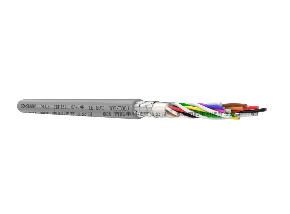 CDF1311高柔性PVC拖链屏蔽编码器电缆带内护
