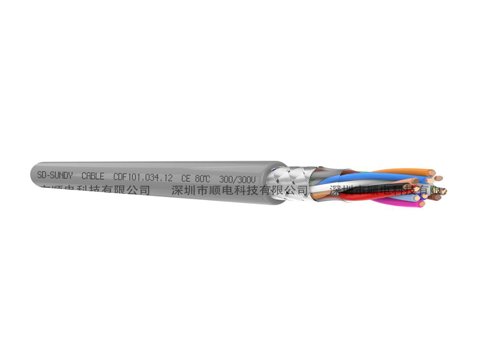 CDF101高柔性PVC拖链屏蔽信号电缆