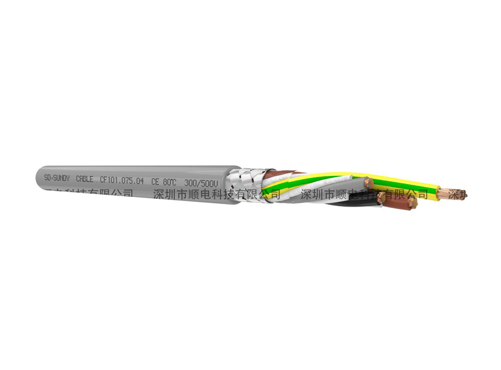 CF101高柔性PVC材质拖链屏蔽电缆