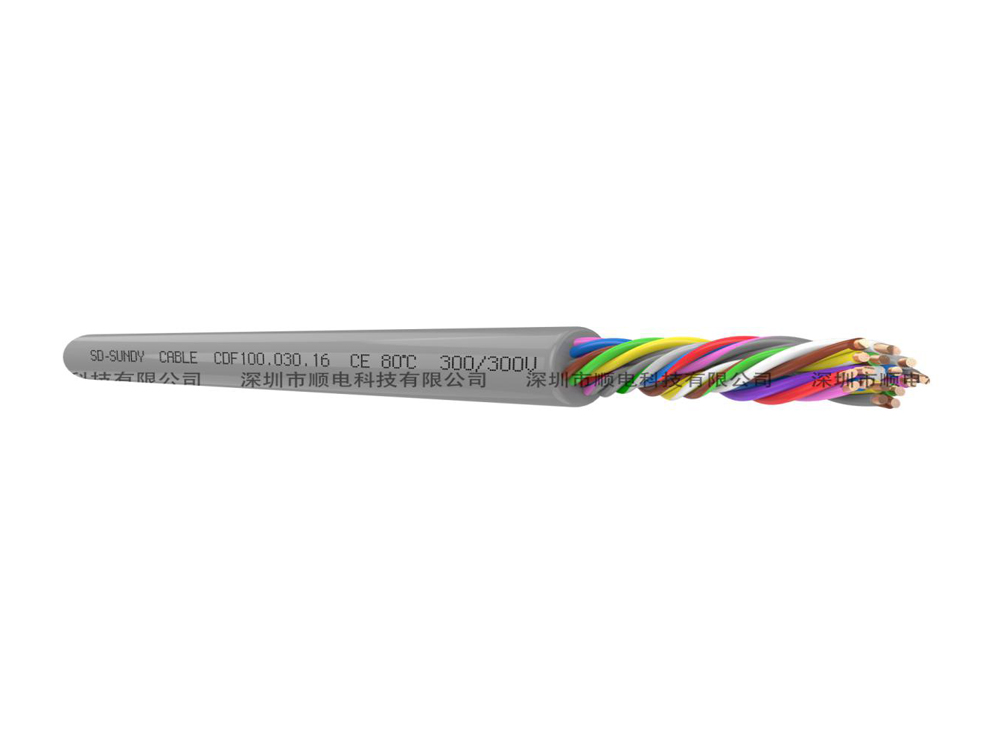 CDF100高柔性PVC拖链信号电缆