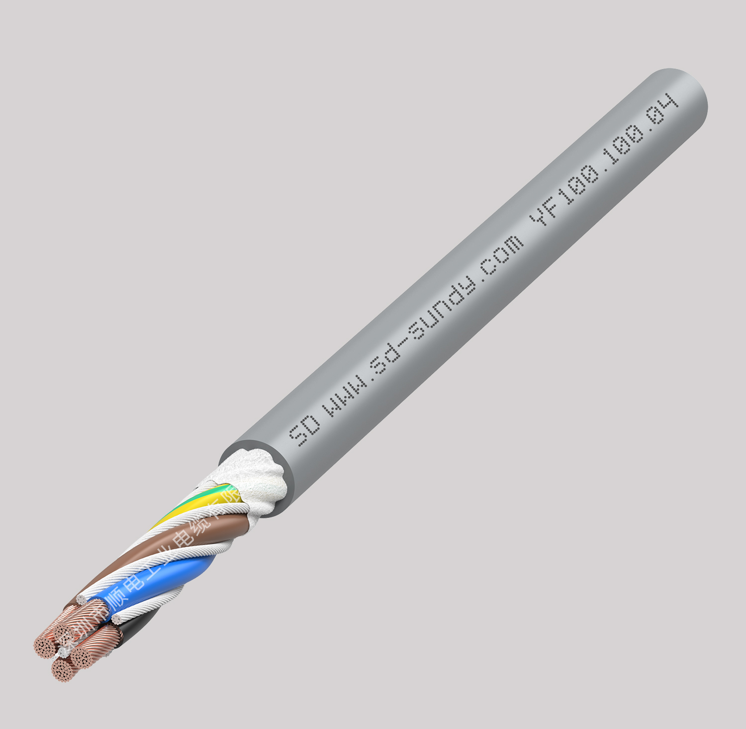 YF100柔性拖链控制/动力电缆