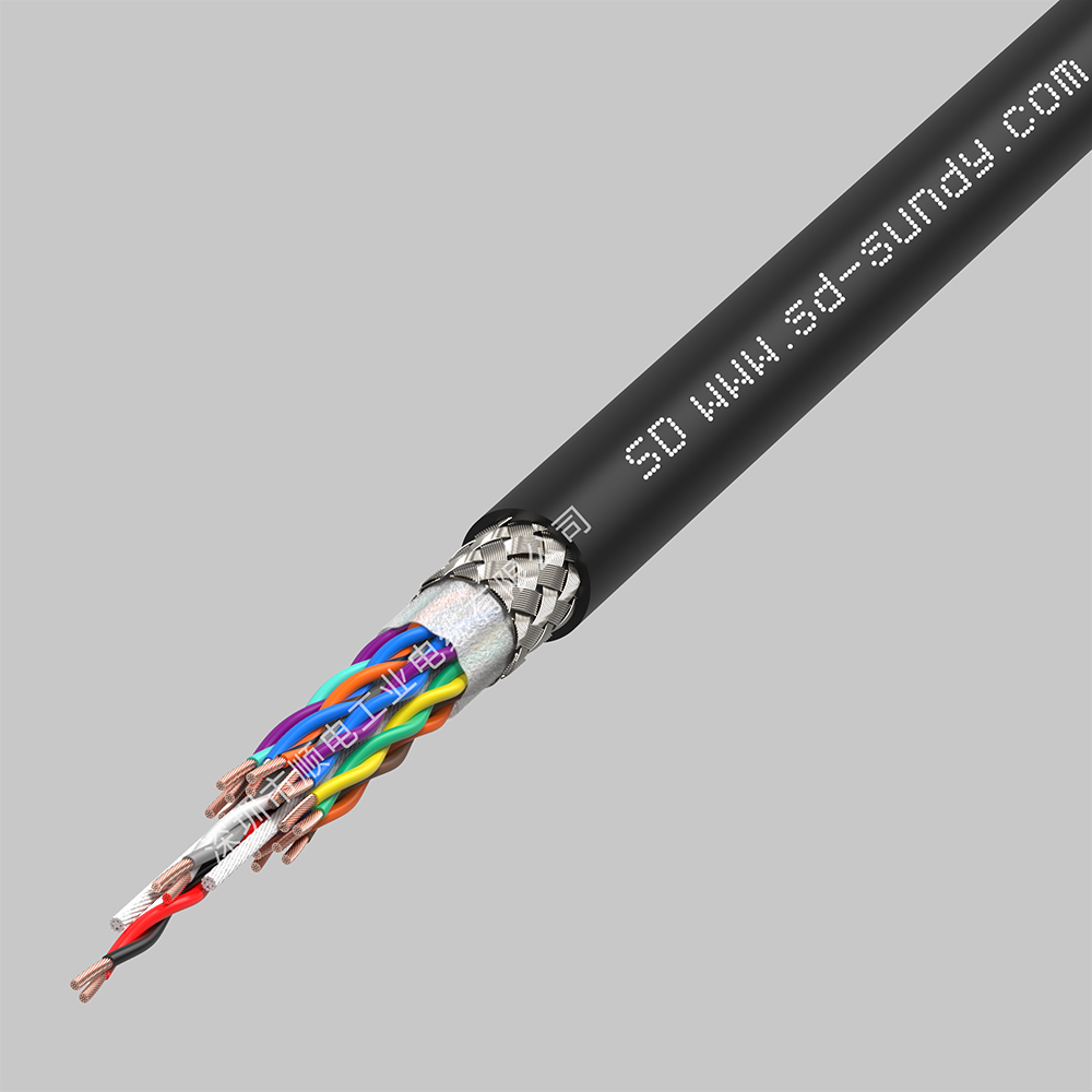YDF231柔性屏蔽拖链对绞信号电缆